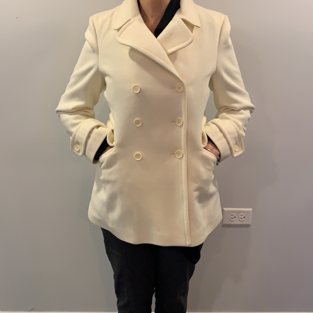 SOLD - Vintage Cream Wool-like Coat